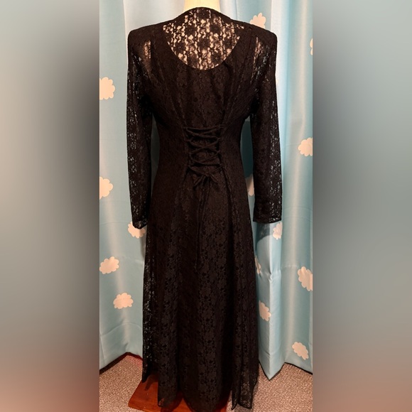 Vintage lace corset sheer maxi dress. S - Picture 7 of 11